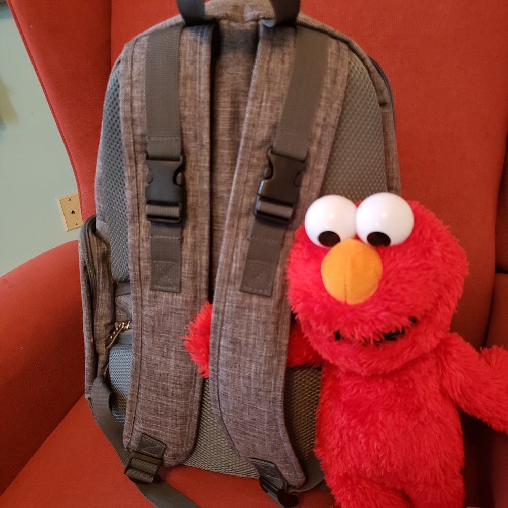 Lullababy trendy grey baby diaper backpack